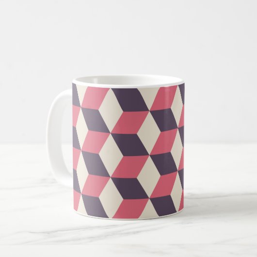 Mug motif de cubes 3d (Devant gauche)
