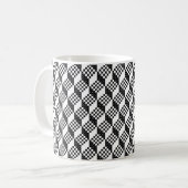 Mug motif de cubes croix noir et blanc 3D (Devant gauche)