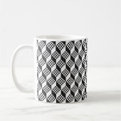 Mug motif de cubes croix noir et blanc 3D (Gauche)