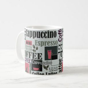 Mug motif de cuisine rétro pour espresso latte 