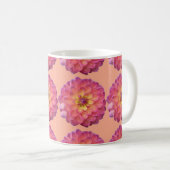 Mug Motif de dahlia rose et jaune (Devant droit)