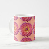 Mug Motif de dahlia rose et jaune (Devant gauche)