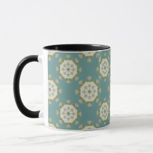 Mug Motif de damassé avec les éléments abstraits