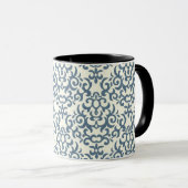 Mug Motif de damassé sur l'arrière - plan 2 de (Devant droit)