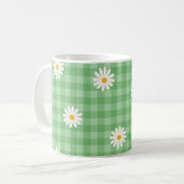 Mug Motif de  de Fleur En vichy à carreaux verts (Devant gauche)