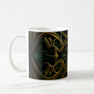 Mug Motif de décoration en bronze vert