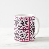 Mug Motif de défilement Fuchsia (Devant droit)