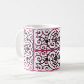 Mug Motif de défilement Fuchsia (Devant gauche)