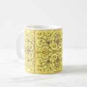 Mug Motif de défilement jaune (Devant gauche)