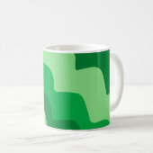 Mug Motif de dégradé des vagues ondulées vertes (Devant droit)