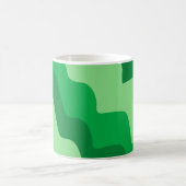 Mug Motif de dégradé des vagues ondulées vertes (Centre)