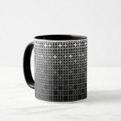 Mug Motif de dégradé géométrique noir et blanc (Devant gauche)