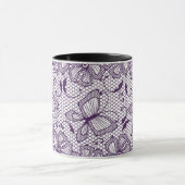Mug Motif de dentelle avec des papillons (Centre)