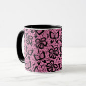 Mug motif de dentelle avec des papillons (Devant gauche)