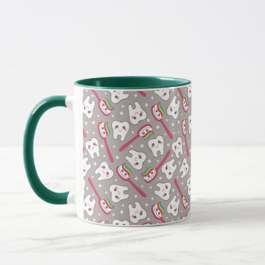 Mug Motif de dents d'arc-en-ciel (Gauche)