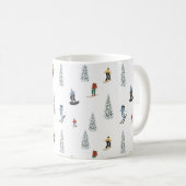 Mug Motif de descente d'hiver (Devant droit)