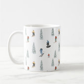 Mug Motif de descente d'hiver (Gauche)