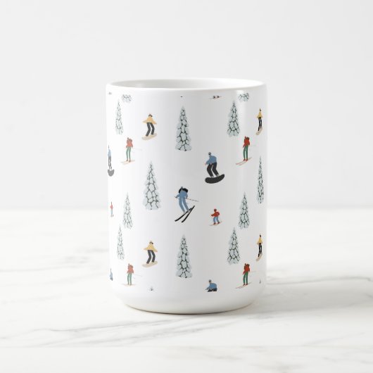 Mug Motif de descente d'hiver (Centre)