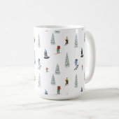 Mug Motif de descente d'hiver (Devant droit)