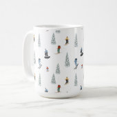 Mug Motif de descente d'hiver (Devant gauche)
