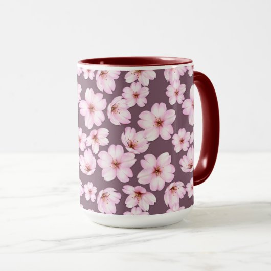 Mug Motif de design floral (Devant droit)