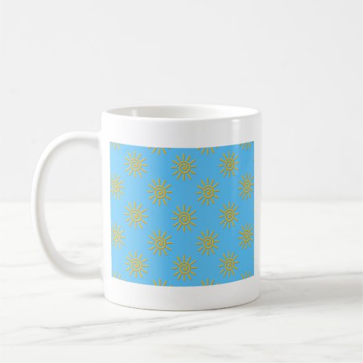 Mug motif de dessin 3D Jaune Sun (Gauche)