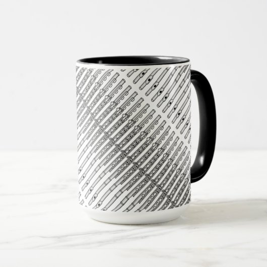 Mug Motif de dessin de flux (Devant droit)