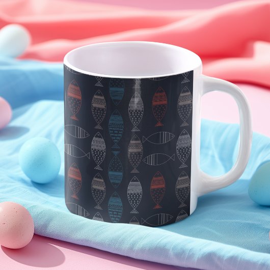 Mug Motif de dessin de poisson