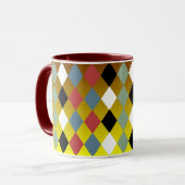 Mug Motif de diamant de harlequin (Devant gauche)