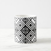 Mug Motif de diamant géométrique noir et blanc (Centre)