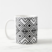 Mug Motif de diamant géométrique noir et blanc (Gauche)