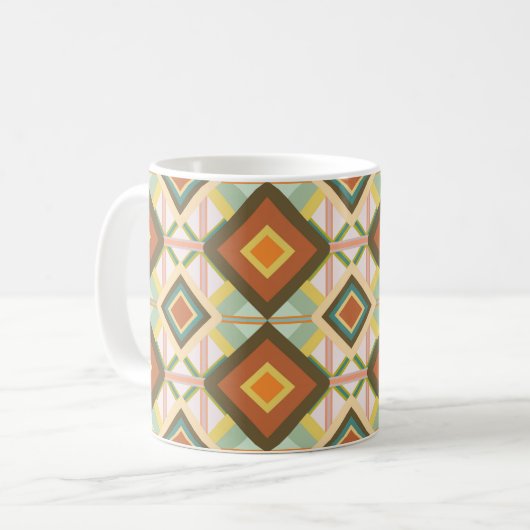Mug Motif de diamants d'art de la pop sud-ouest (Devant gauche)