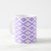 Mug Motif de diamants violet et blanc (Devant gauche)