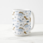 Mug Motif de dinosaure arc-en-ciel mignon (Devant droit)