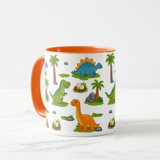 Mug Motif de dinosaure mignon pour enfants (Devant gauche)