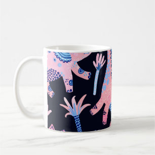 Mug Motif de dinosaures de bande dessinée mignon.