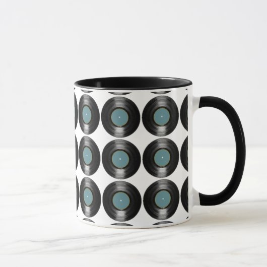 Mug motif de disques vinyle (Droite)