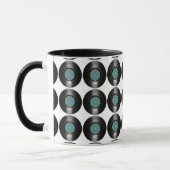 Mug motif de disques vinyle (Gauche)