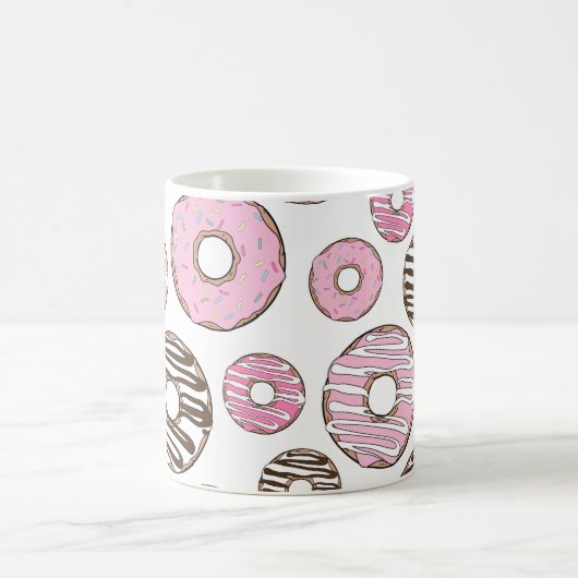 Mug Motif De Donuts, Donuts Roses, Donuts Blancs (Centre)