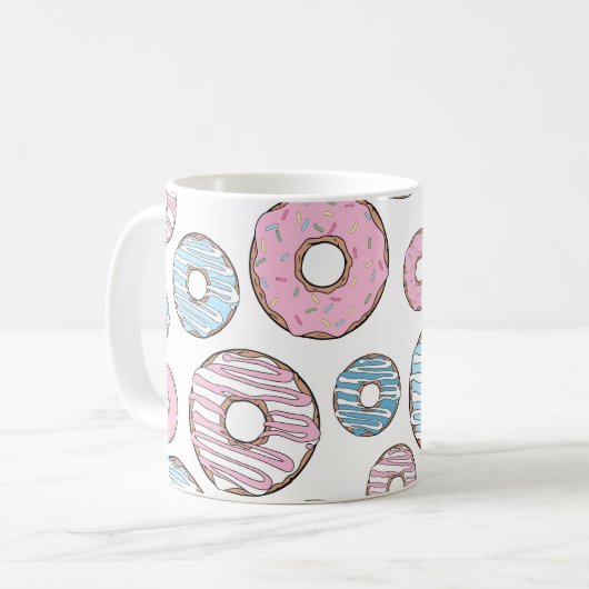 Mug Motif De Donuts, Donuts Roses, Donuts Bleus (Devant gauche)