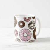Mug Motif De Donuts, Donuts Roses, Donuts Brown (Devant droit)