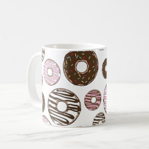 Mug Motif De Donuts, Donuts Roses, Donuts Brown