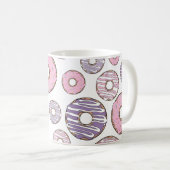 Mug Motif De Donuts, Donuts Roses, Donuts Violets (Devant droit)
