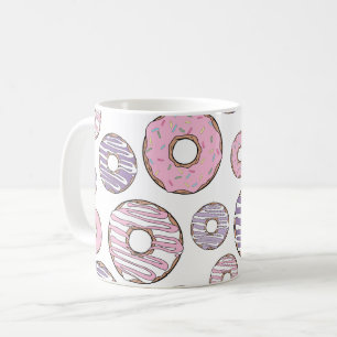 Mug Motif De Donuts, Donuts Roses, Donuts Violets