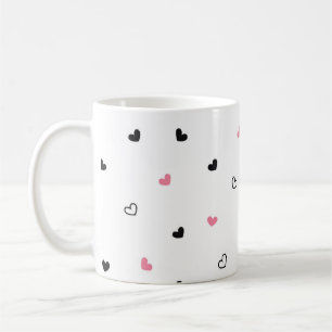 Mug Motif de Doodle Coeur sans couture