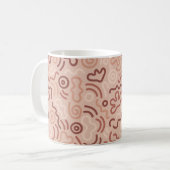 Mug Motif de doodle de fête abstrait (Devant gauche)