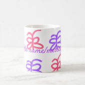 Mug Motif de doodle de papillon rose violet ajouter le (Centre)