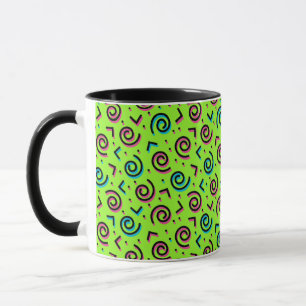 Mug motif de doodle Neon Green des années 80/90