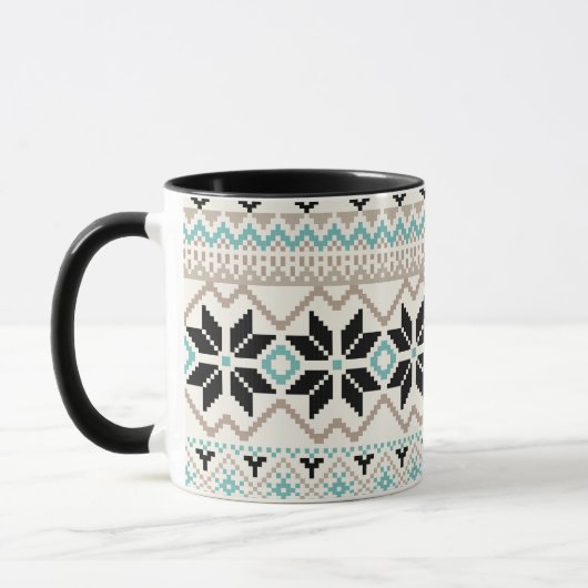 Mug Motif de douceur d'hiver Nordic Snowflake (Gauche)