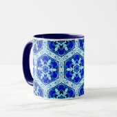 Mug Motif de fermeture de flocon de neige - Bleu et bl (Devant gauche)